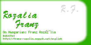 rozalia franz business card